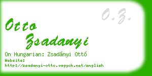 otto zsadanyi business card